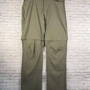 Eddie Bauer Men’s Green Convertible Cargo Pants Size 36x34